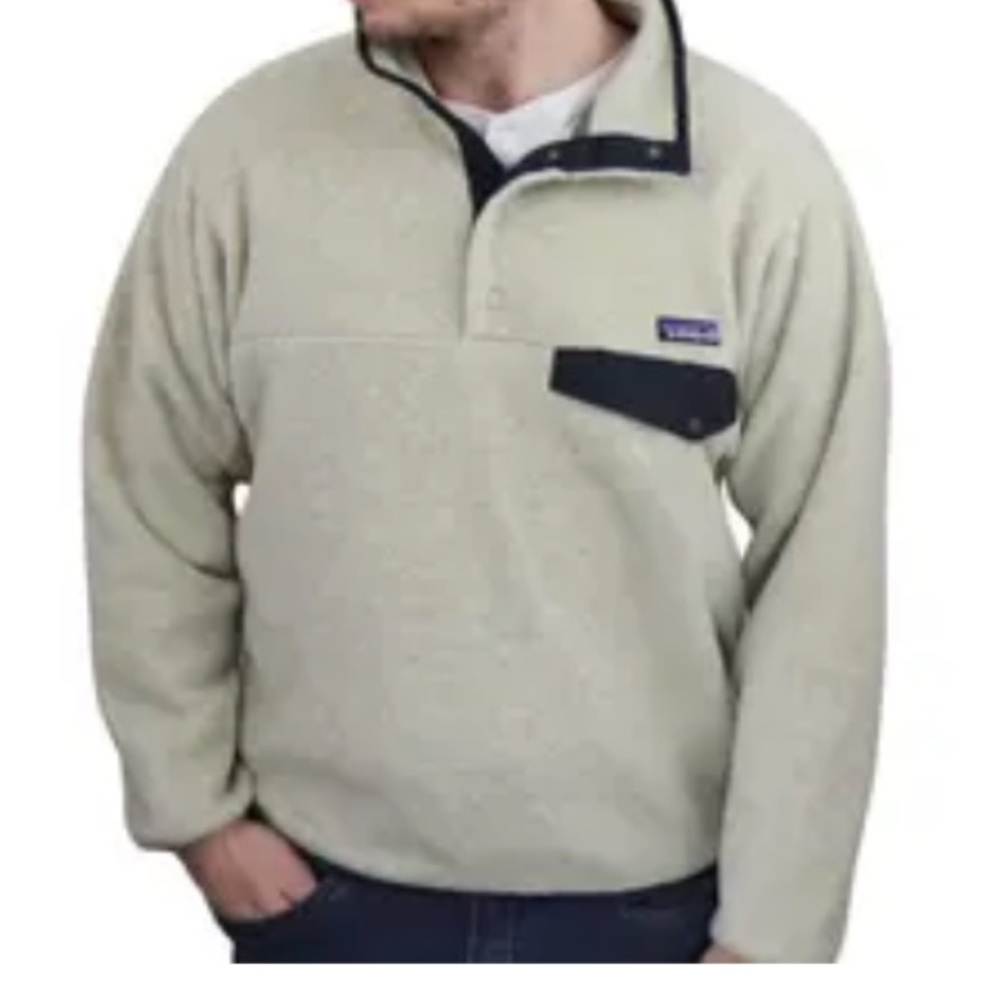 Vintage Patagonia Cream Zip Up Jacket Plush Fleece